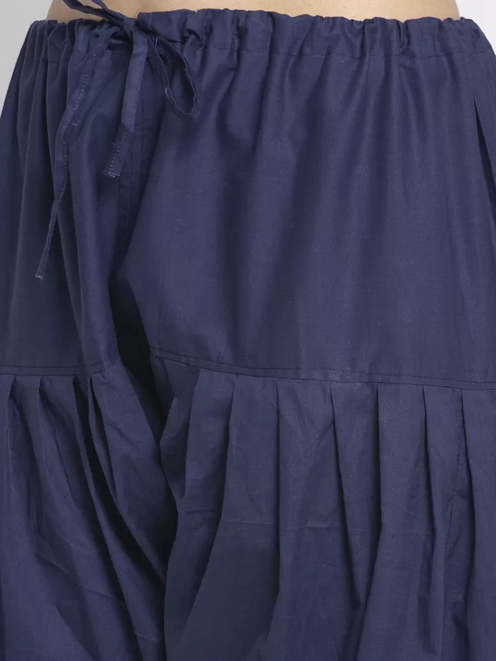 Plain Patiala Full Navy With Dupatta-Color no-1143