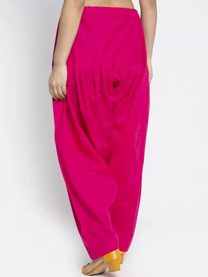 Plain Patiala Full Rani pink With Dupatta-Color no-1103