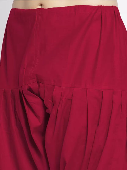 Plain Patiala Maroon With Dupatta-Color no-1109