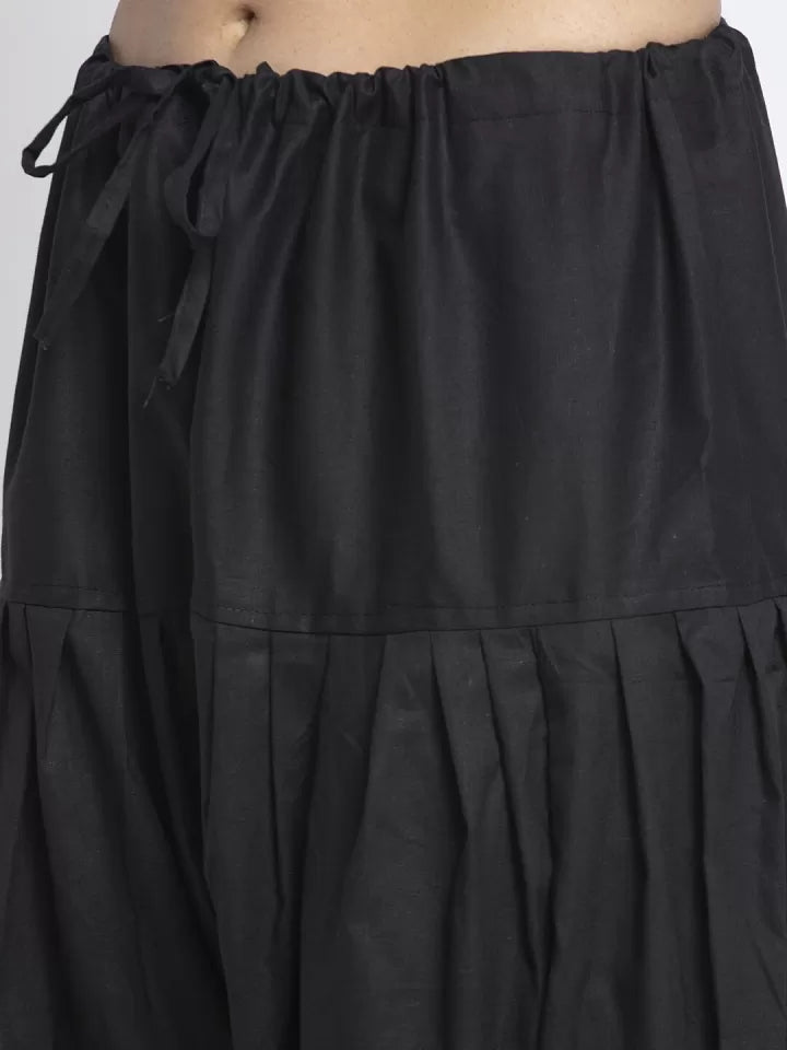 Plain Patiala Full Black With Dupatta-Color no-1150